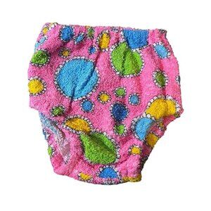 Label Jane Colorful Diaper Cover 6M Pink Polka Dot Hippie Indie Folk Preppy 80s
